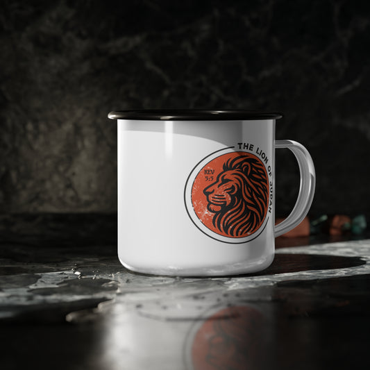 Enamel Camp Mug - "Lion of Judah" Romans 5:5