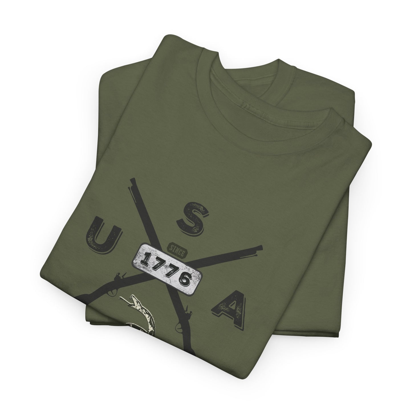 Patriotic Unisex T-Shirt - Gadsen USA Design *Blk