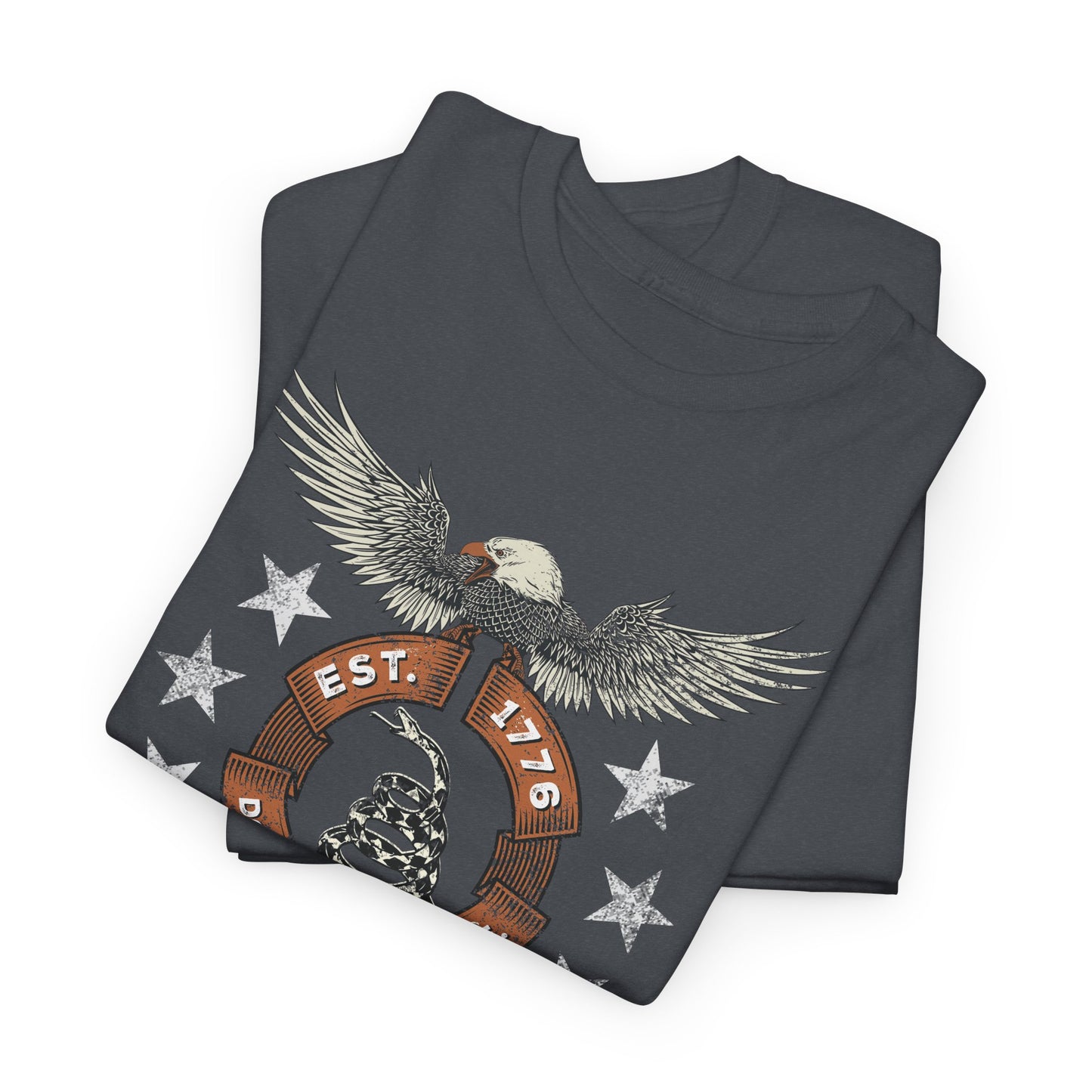 Patriotic Unisex T-Shirt - Screaming Eagle Gadsen Snake USA Design