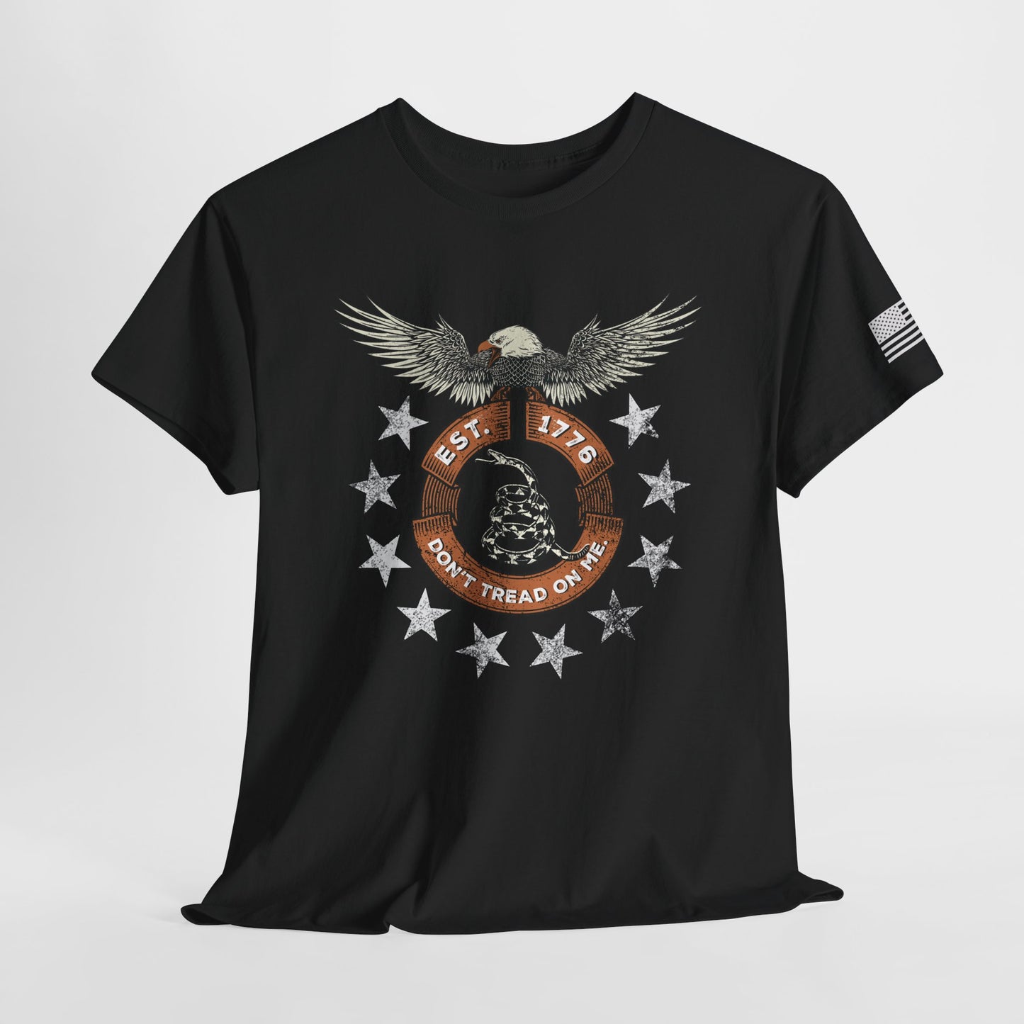 Patriotic Unisex T-Shirt - Screaming Eagle Gadsen Snake USA Design
