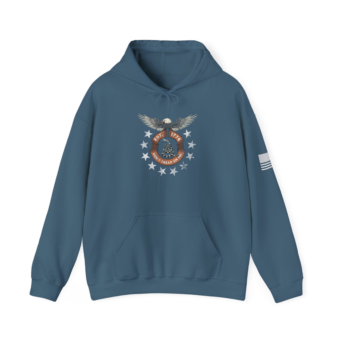 Patriotic Unisex Sweatshirt - Screaming Eagle Gadsen Snake USA Design