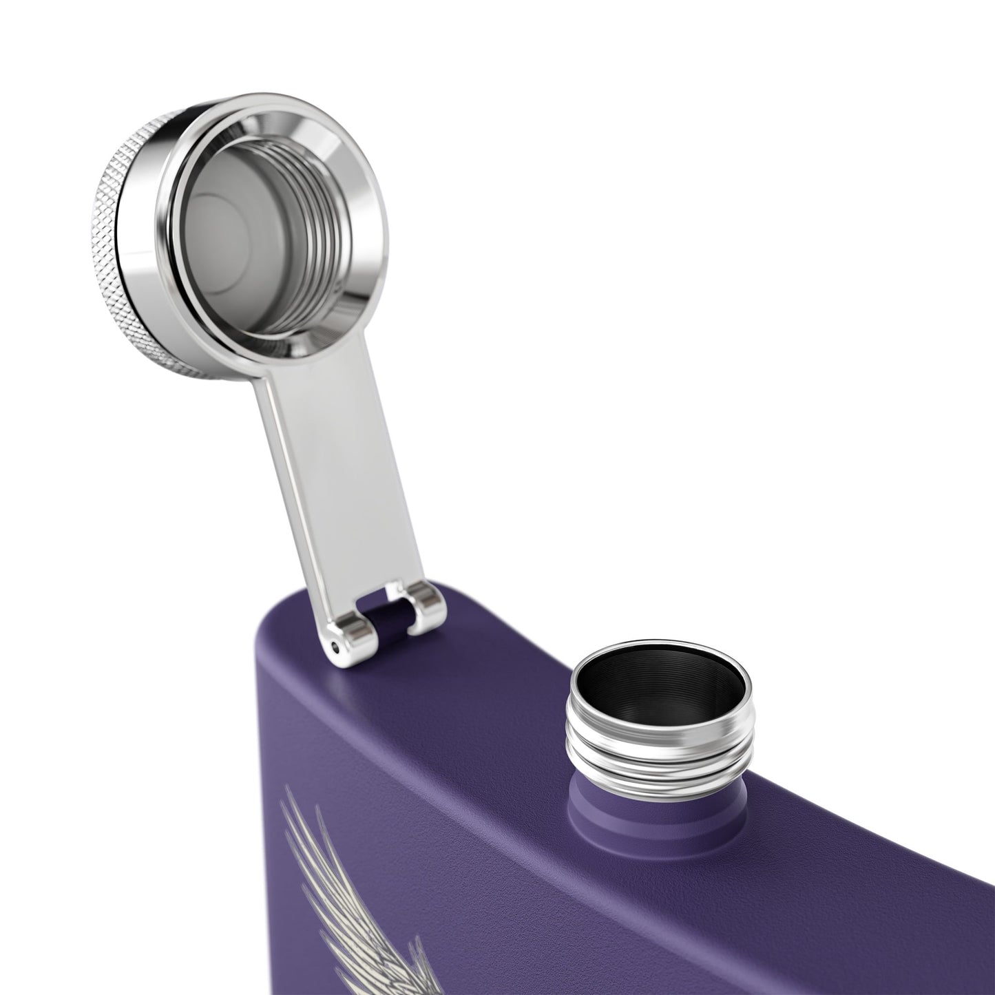 Patriotic Stainless Steel Flask - Screaming Eagle Gadsen Snake USA Design *Blu