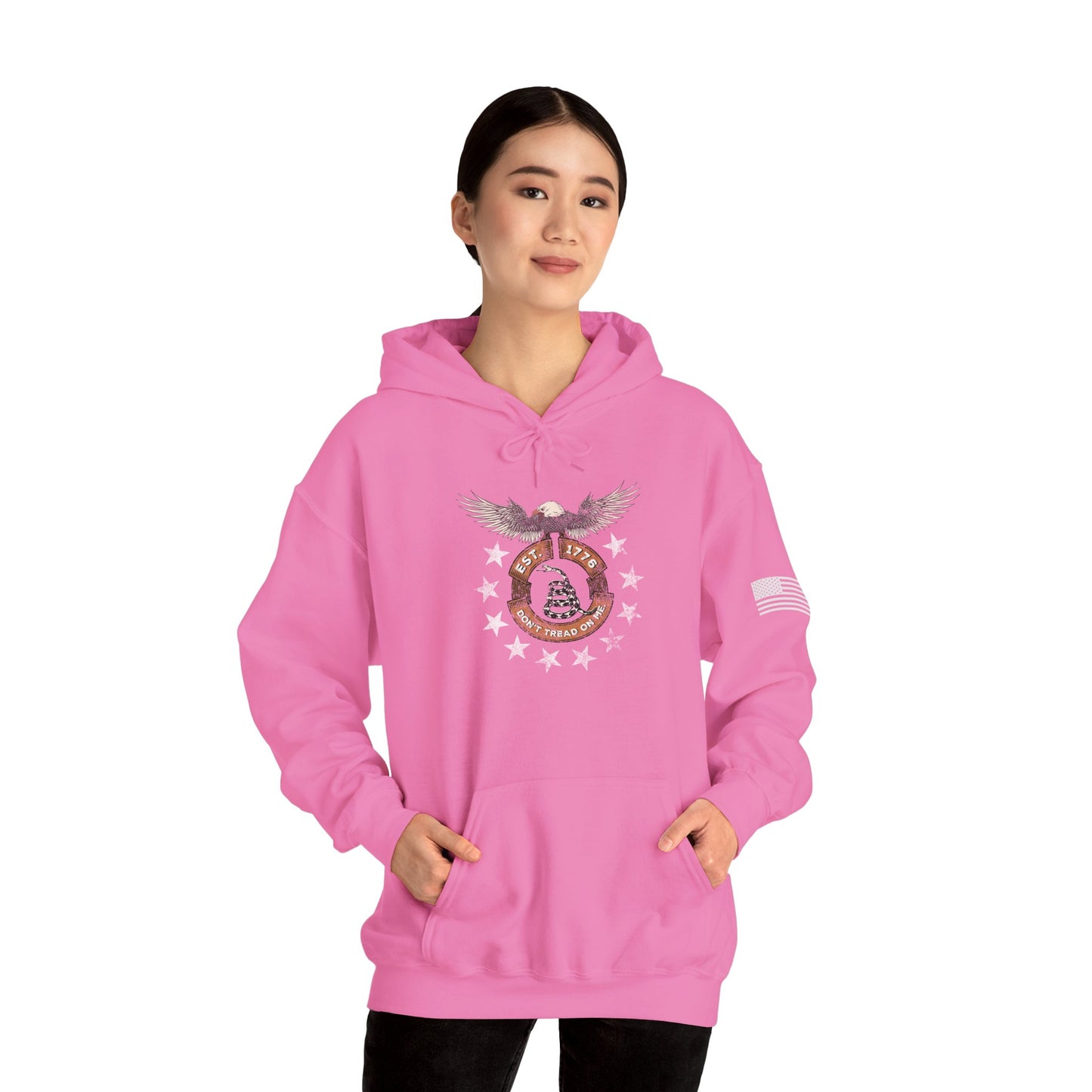Patriotic Unisex Sweatshirt - Screaming Eagle Gadsen Snake USA Design