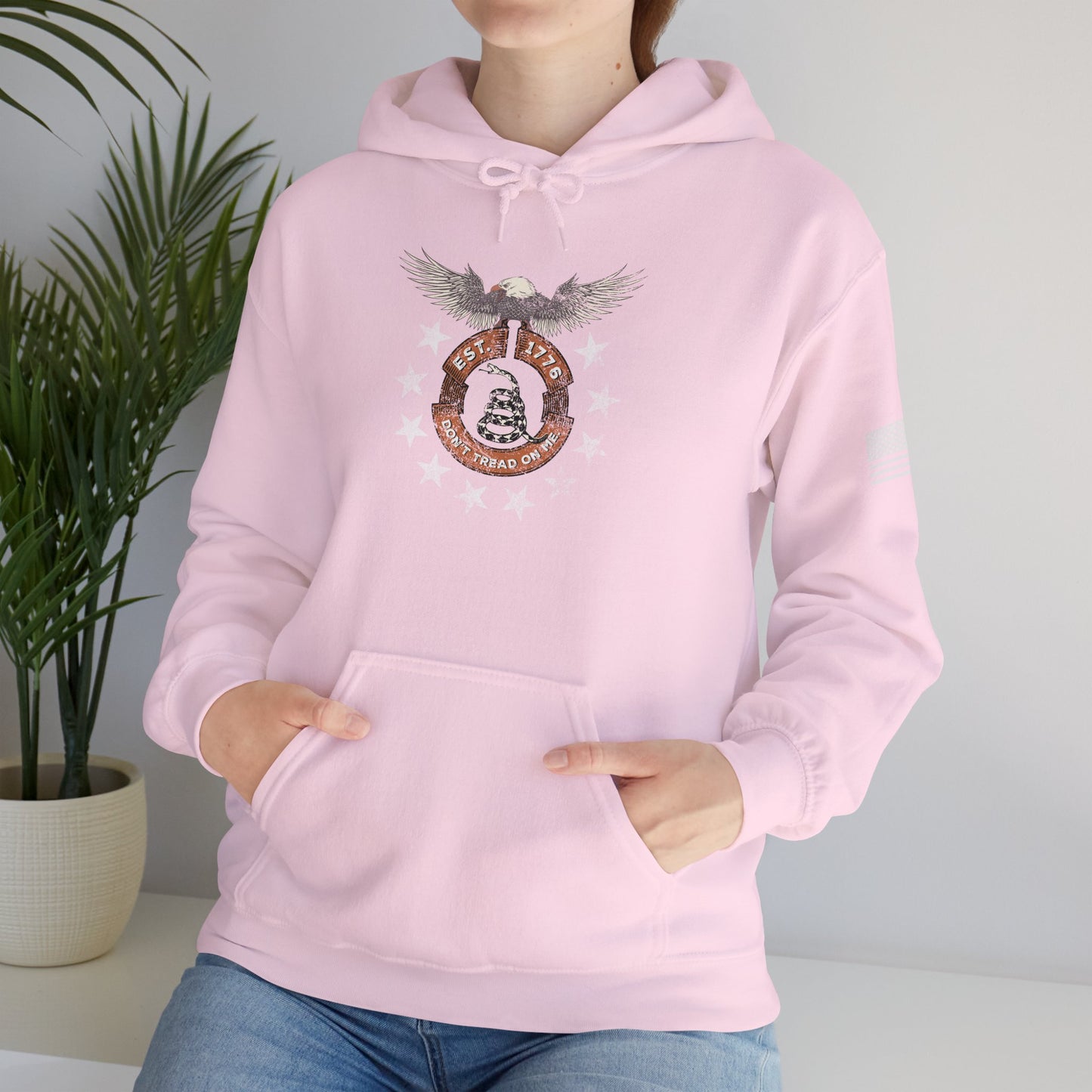Patriotic Unisex Sweatshirt - Screaming Eagle Gadsen Snake USA Design