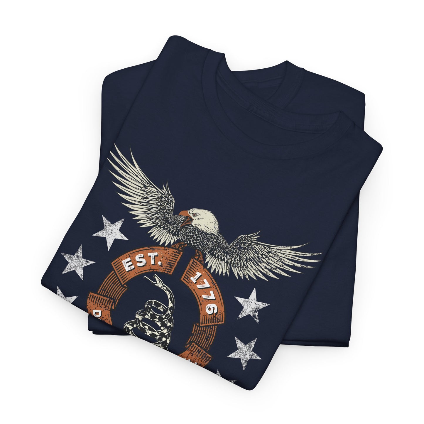 Patriotic Unisex T-Shirt - Screaming Eagle Gadsen Snake USA Design
