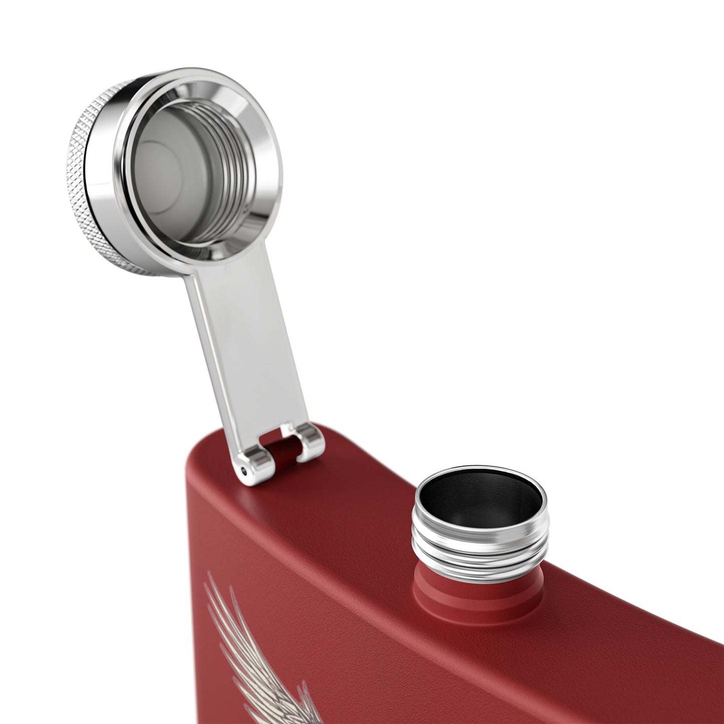 Patriotic Stainless Steel Flask - Screaming Eagle Gadsen Snake USA Design *Blu