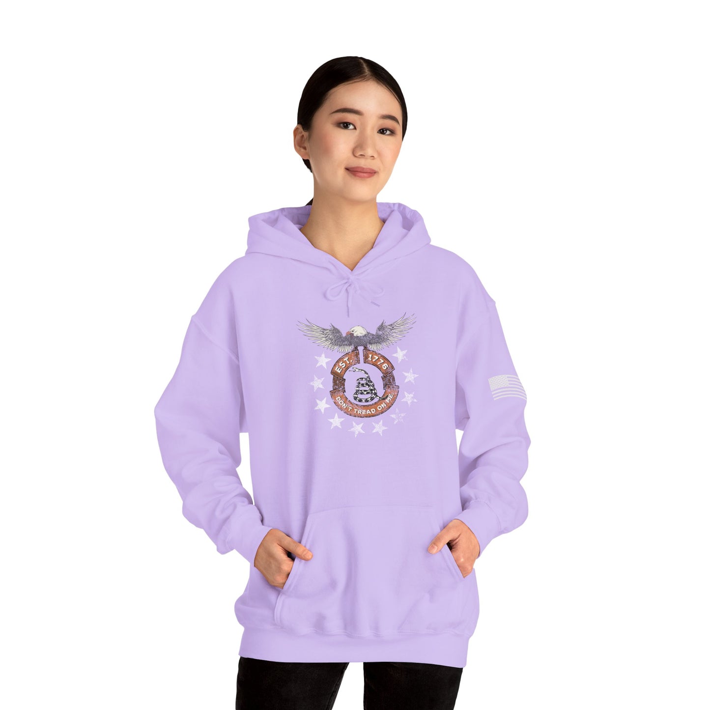 Patriotic Unisex Sweatshirt - Screaming Eagle Gadsen Snake USA Design