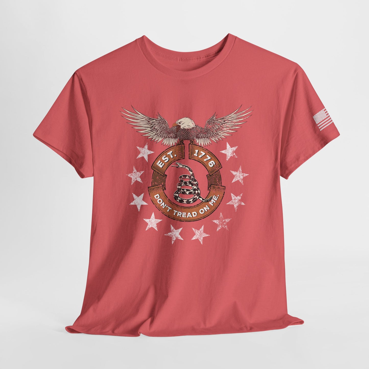 Patriotic Unisex T-Shirt - Screaming Eagle Gadsen Snake USA Design