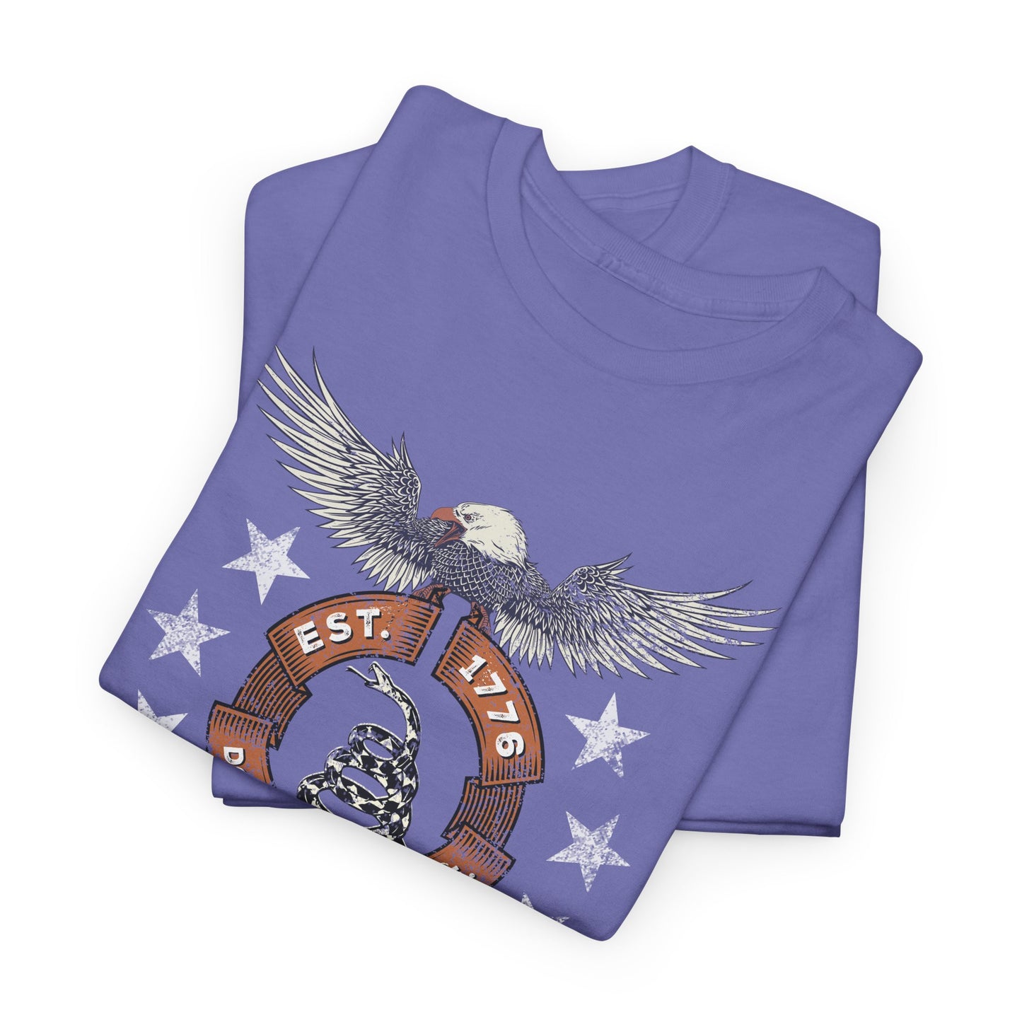 Patriotic Unisex T-Shirt - Screaming Eagle Gadsen Snake USA Design