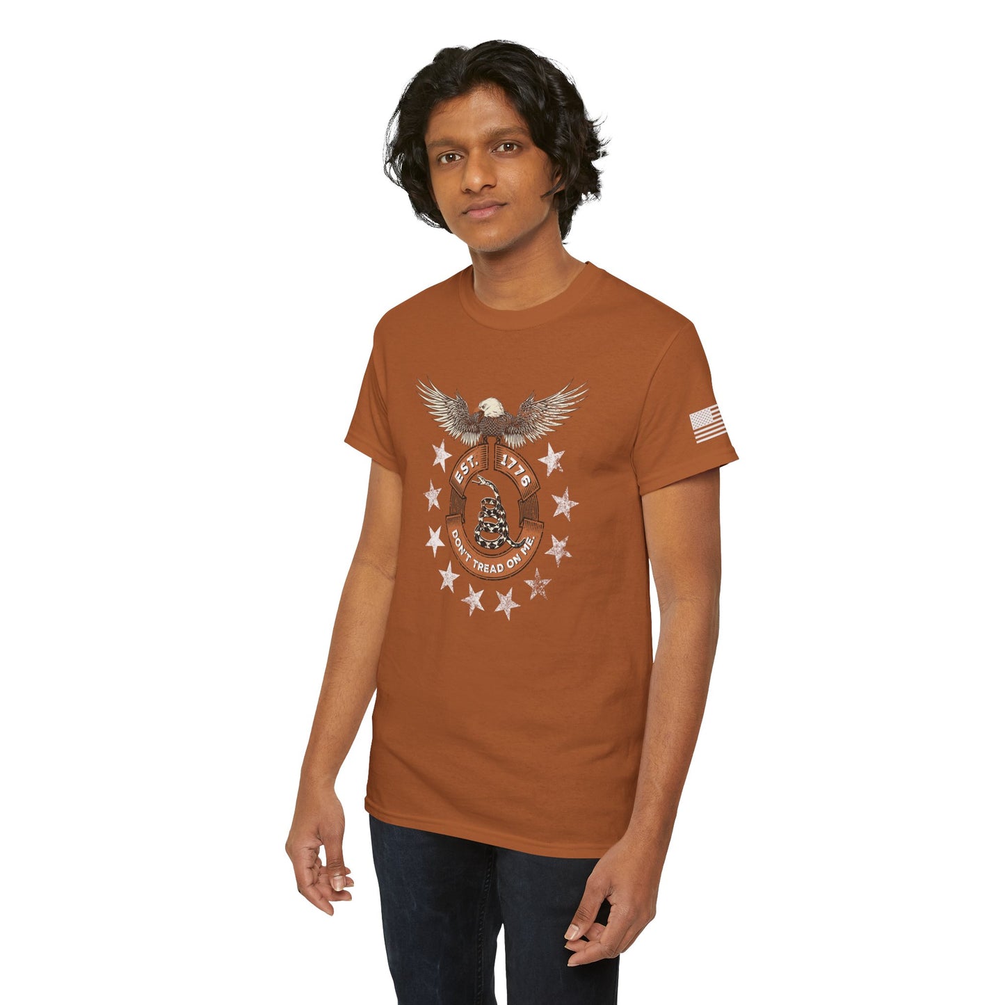 Patriotic Unisex T-Shirt - Screaming Eagle Gadsen Snake USA Design