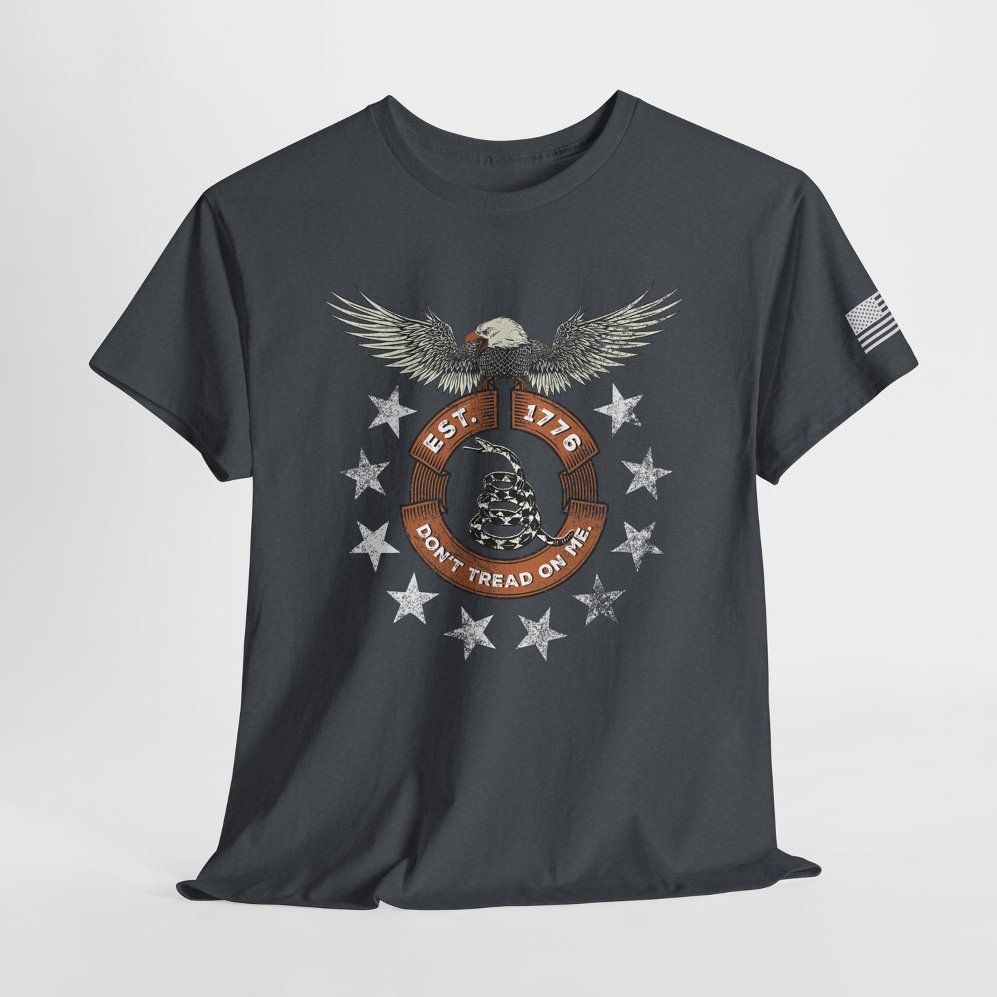Patriotic Unisex T-Shirt - Screaming Eagle Gadsen Snake USA Design