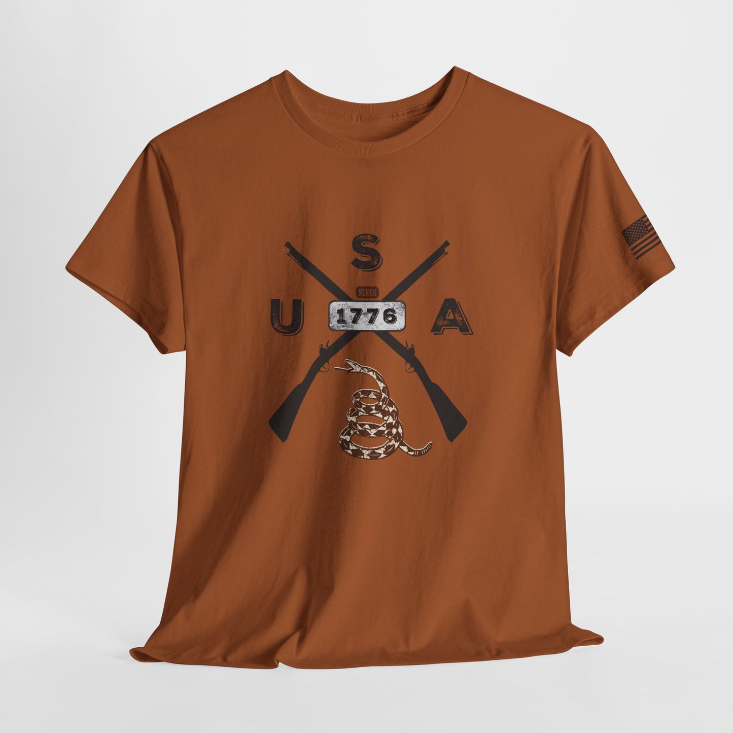 Patriotic Unisex T-Shirt - Gadsen USA Design *Blk