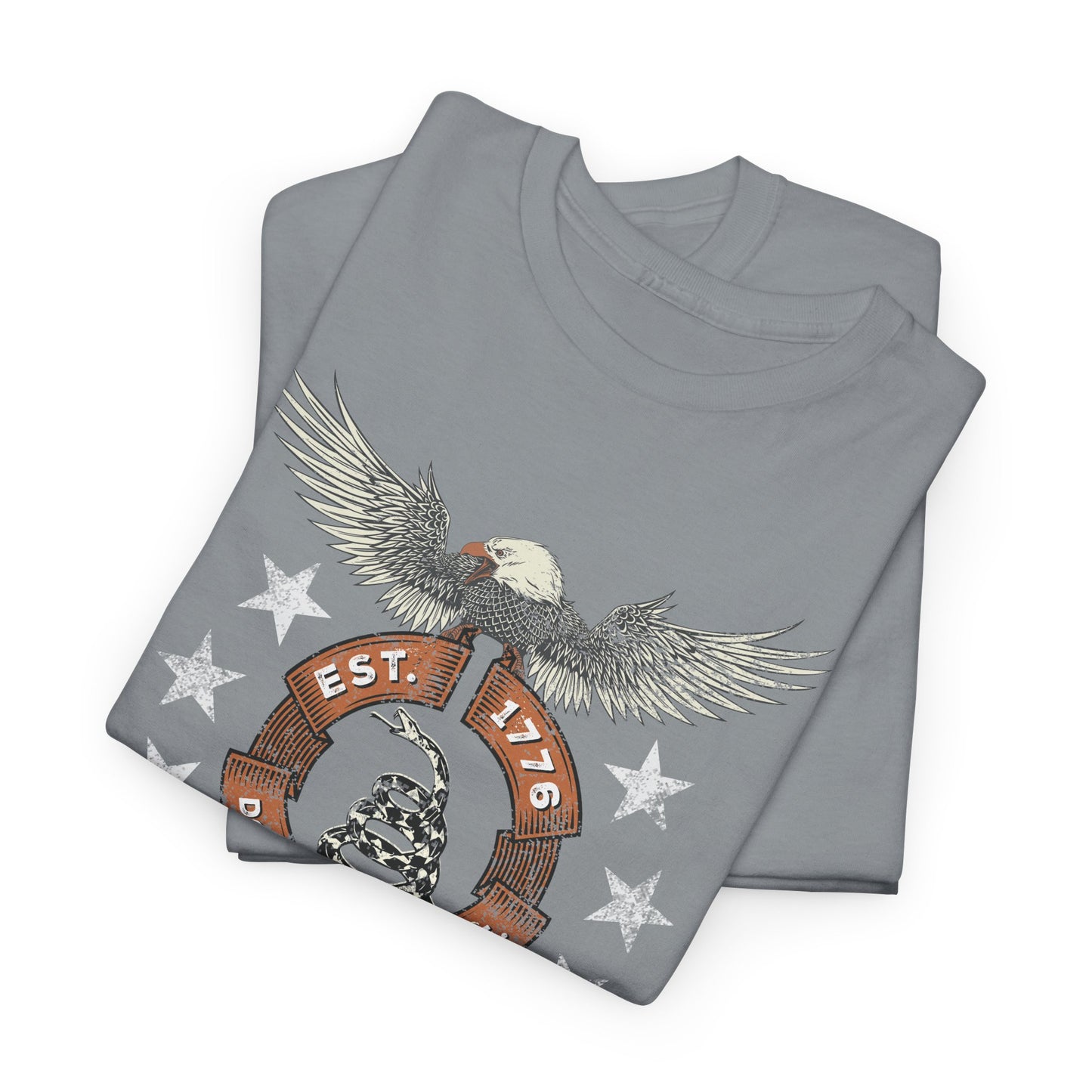 Patriotic Unisex T-Shirt - Screaming Eagle Gadsen Snake USA Design
