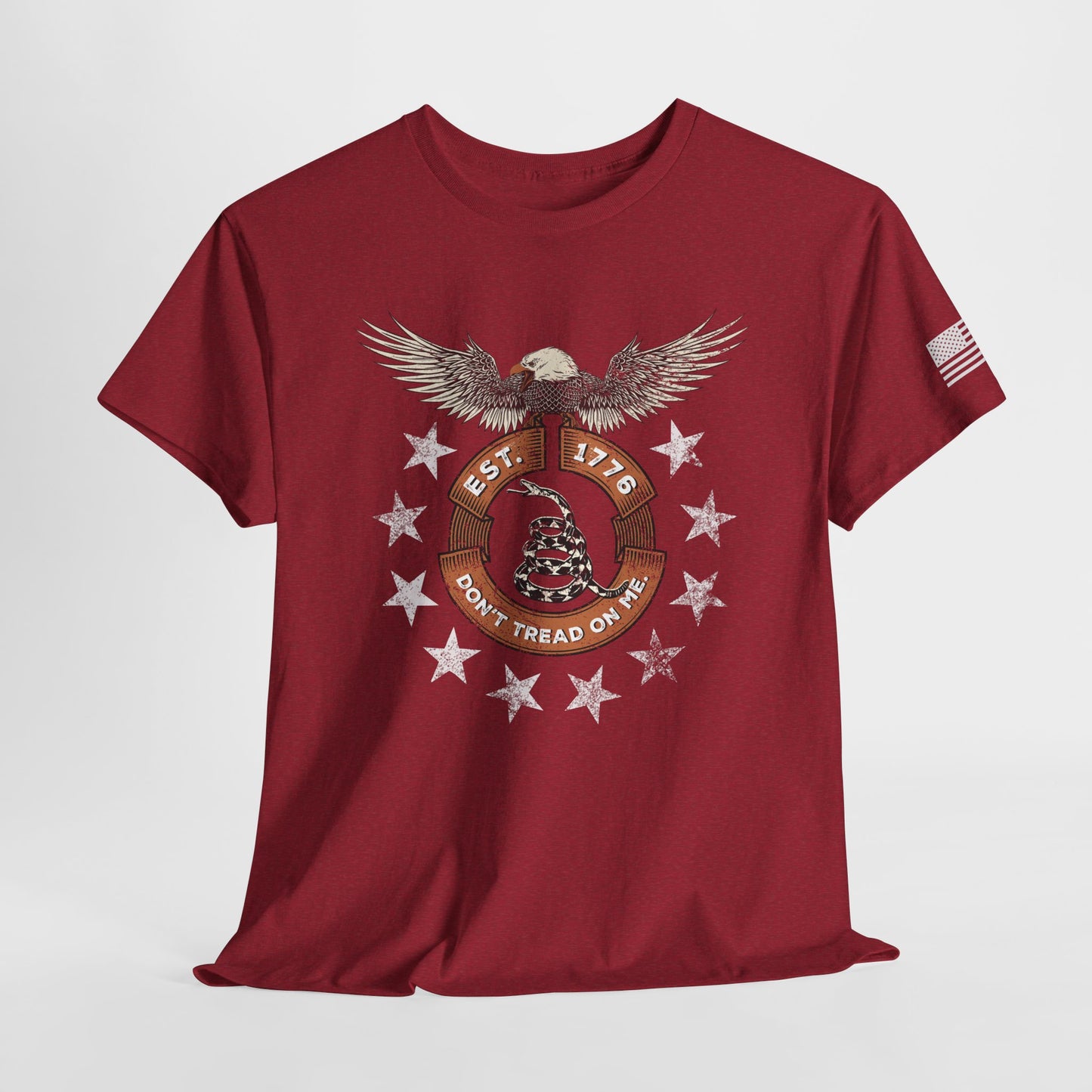 Patriotic Unisex T-Shirt - Screaming Eagle Gadsen Snake USA Design