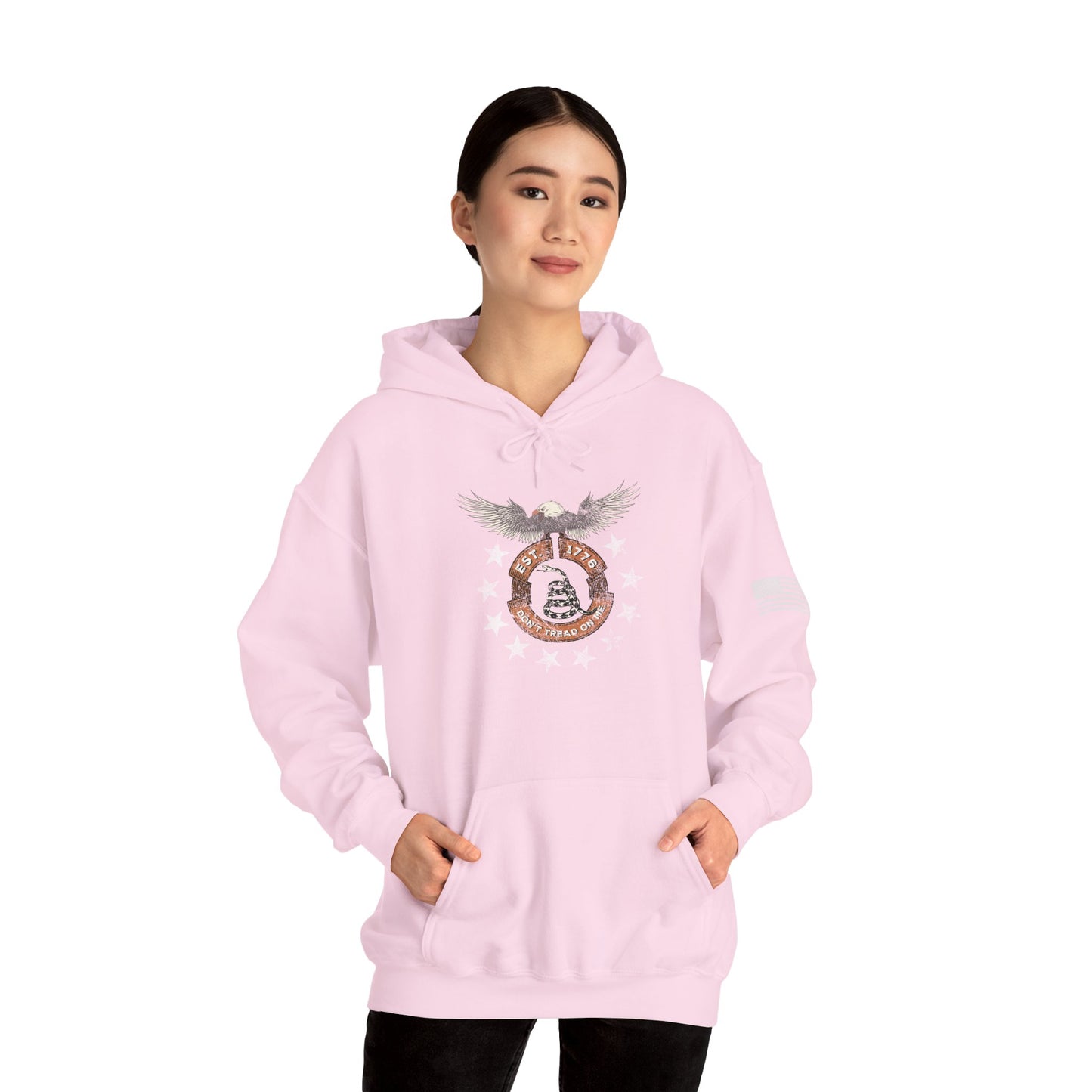 Patriotic Unisex Sweatshirt - Screaming Eagle Gadsen Snake USA Design