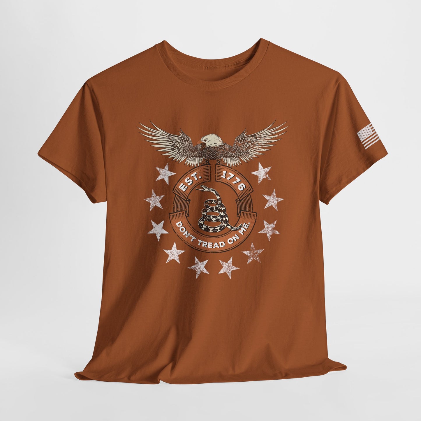 Patriotic Unisex T-Shirt - Screaming Eagle Gadsen Snake USA Design