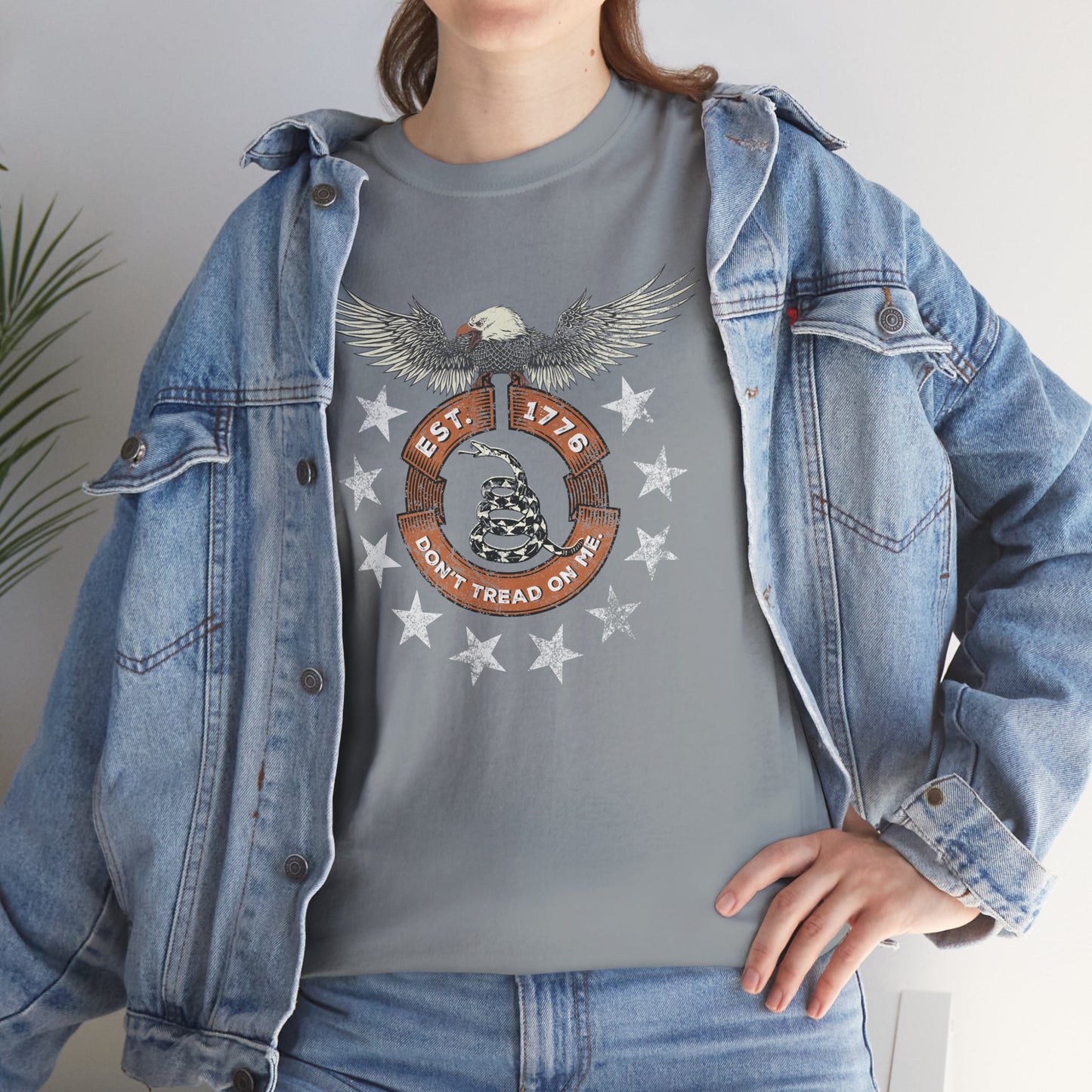 Patriotic Unisex T-Shirt - Screaming Eagle Gadsen Snake USA Design