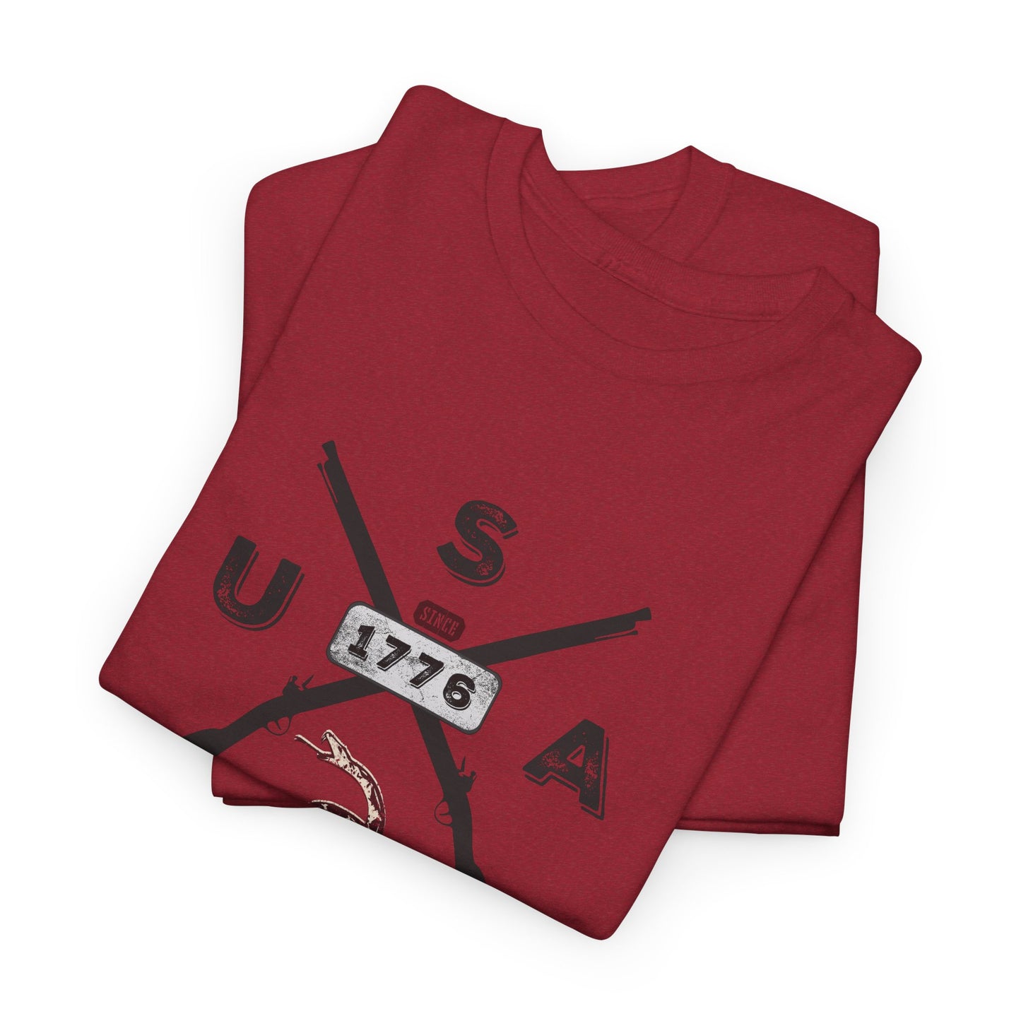 Patriotic Unisex T-Shirt - Gadsen USA Design *Blk