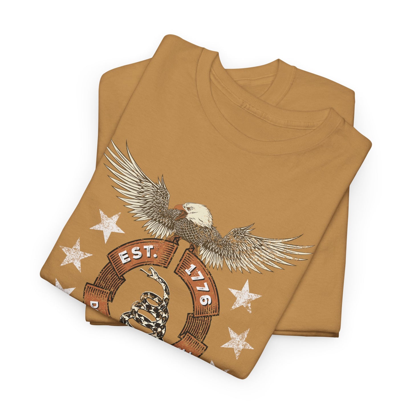 Patriotic Unisex T-Shirt - Screaming Eagle Gadsen Snake USA Design