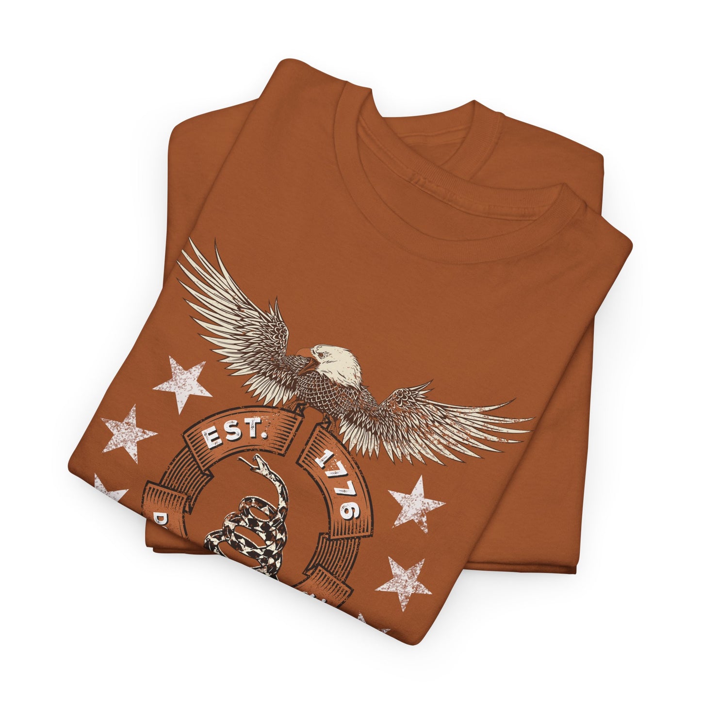 Patriotic Unisex T-Shirt - Screaming Eagle Gadsen Snake USA Design