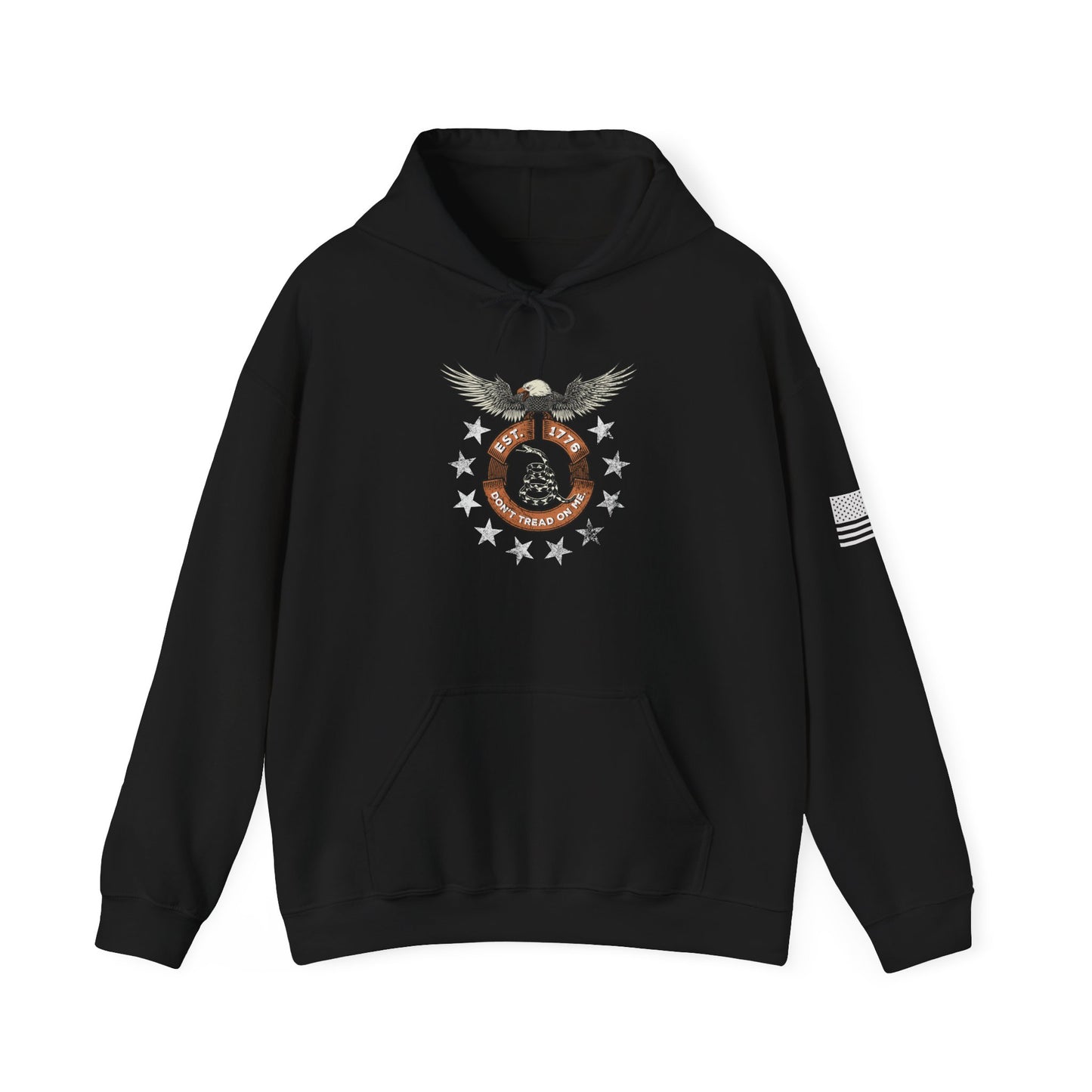 Patriotic Unisex Sweatshirt - Screaming Eagle Gadsen Snake USA Design