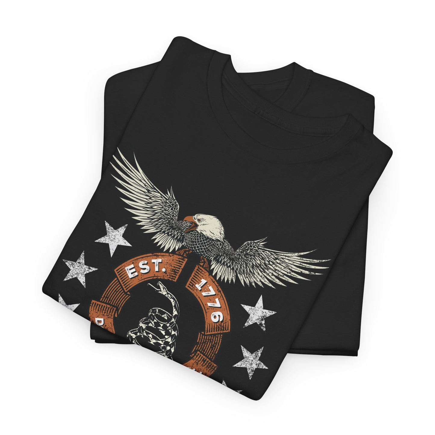 Patriotic Unisex T-Shirt - Screaming Eagle Gadsen Snake USA Design