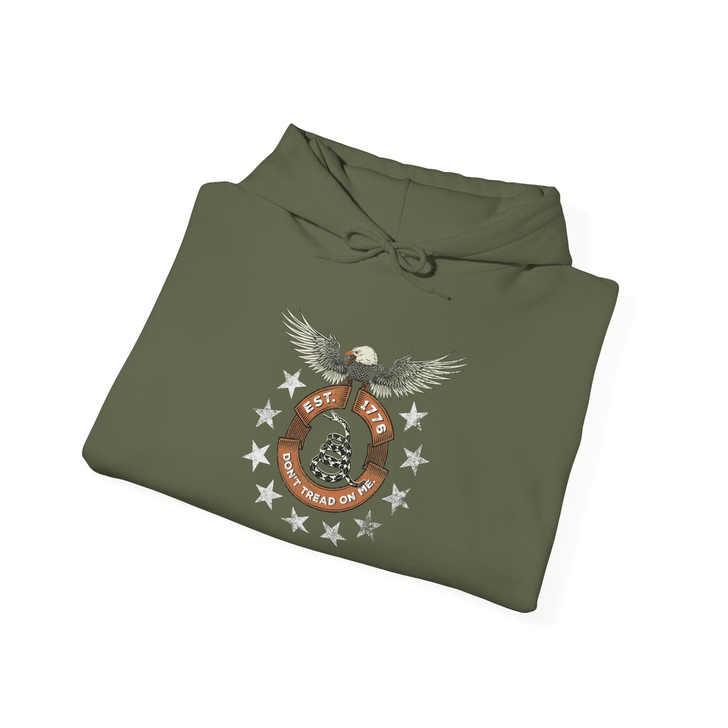 Patriotic Unisex Sweatshirt - Screaming Eagle Gadsen Snake USA Design