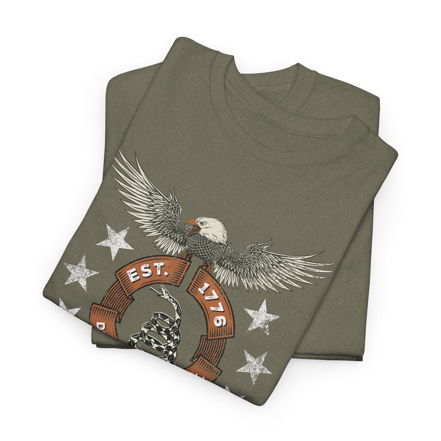 Patriotic Unisex T-Shirt - Screaming Eagle Gadsen Snake USA Design