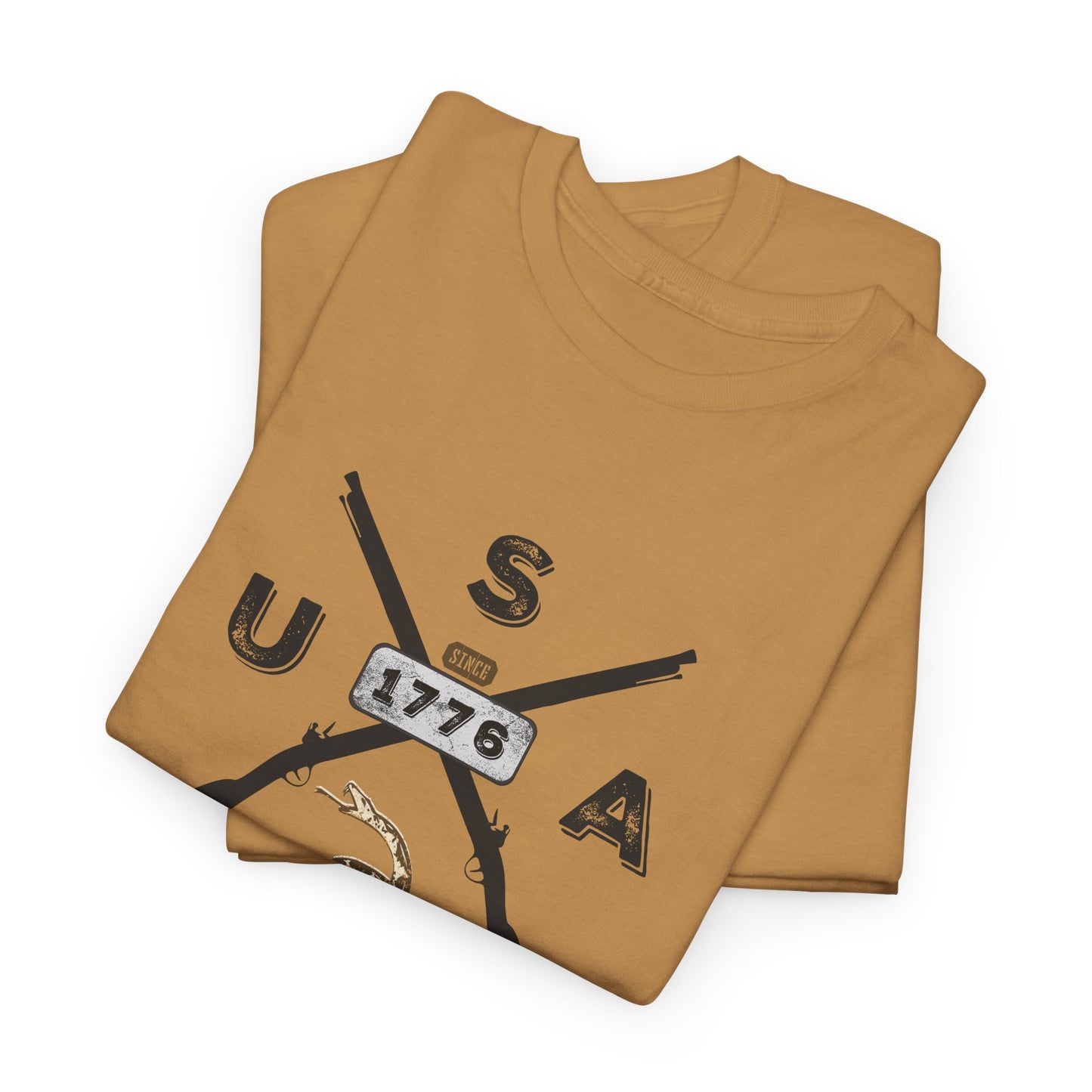 Patriotic Unisex T-Shirt - Gadsen USA Design *Blk