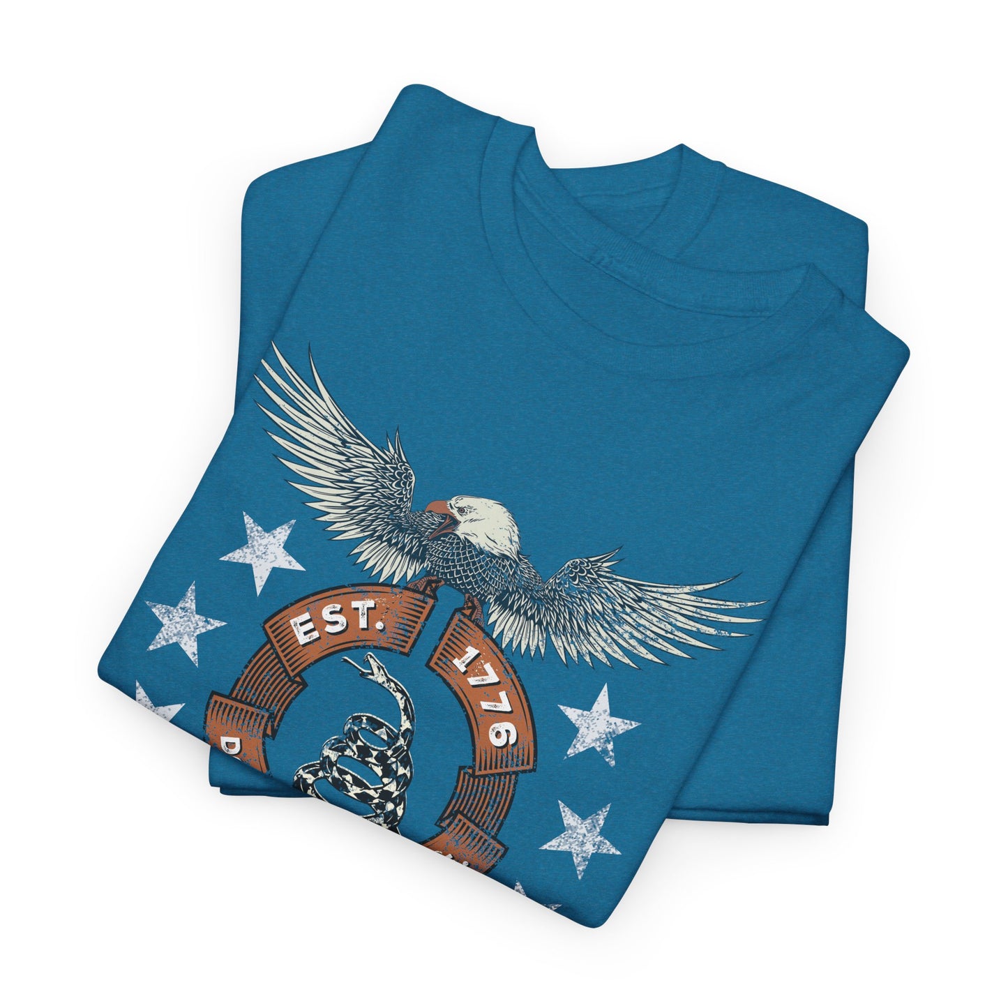 Patriotic Unisex T-Shirt - Screaming Eagle Gadsen Snake USA Design