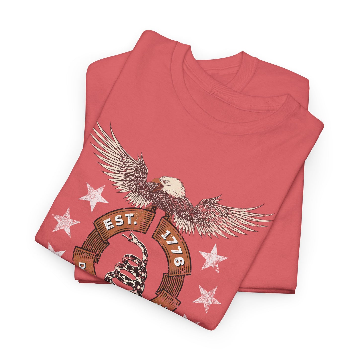 Patriotic Unisex T-Shirt - Screaming Eagle Gadsen Snake USA Design