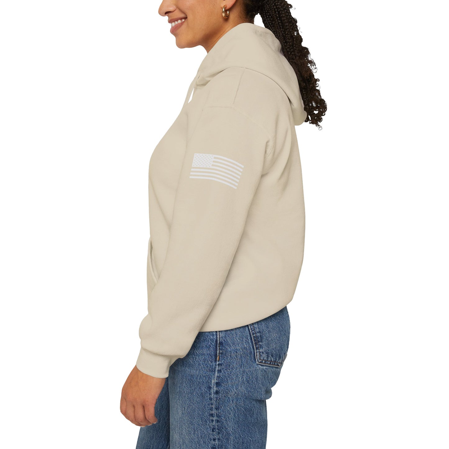 Patriotic "In God We Trust - 1776" Hooded Unisex Sweatshirt *Wht