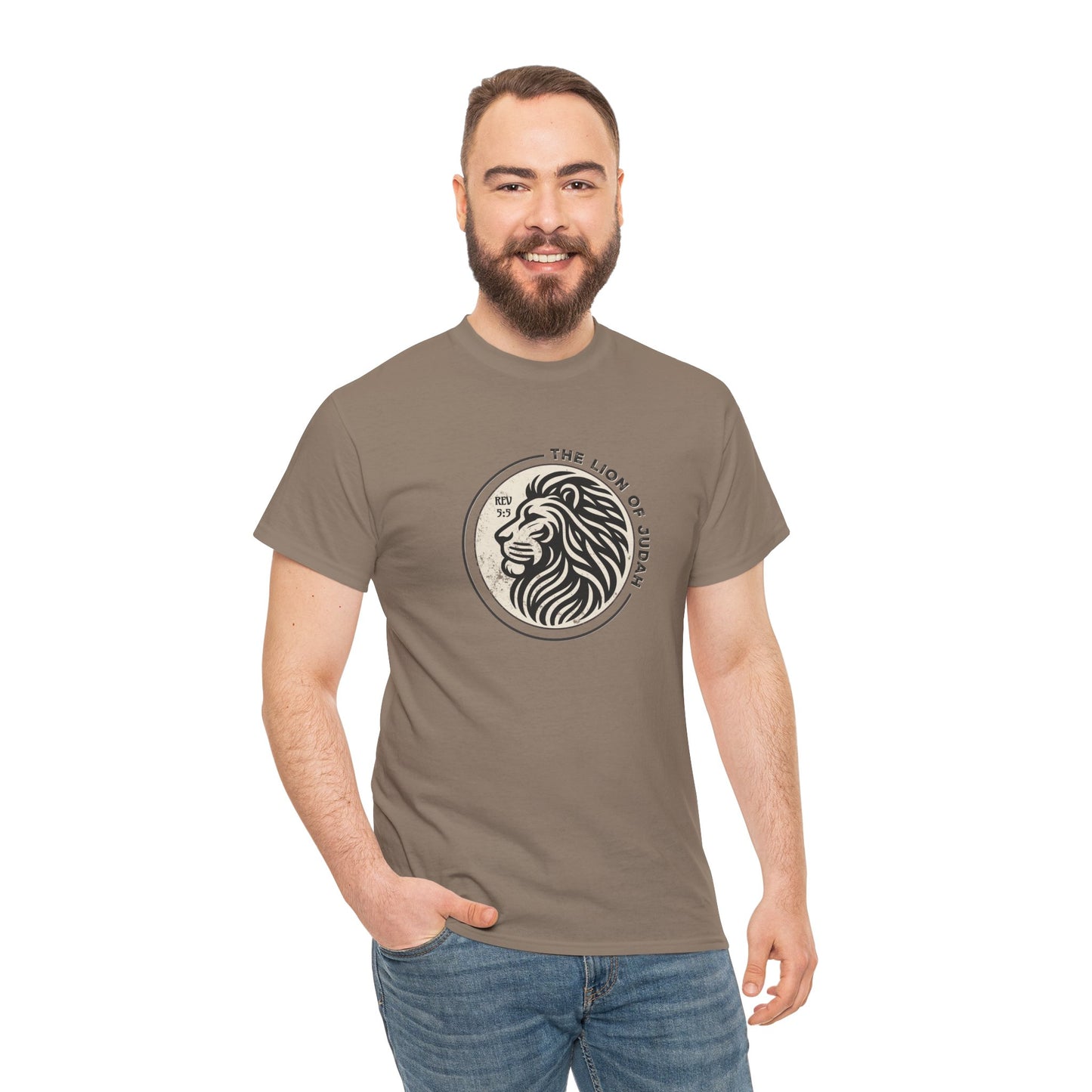 Faith Driven Unisex Tee - Romans 5:5 "The Lion of Judah Design"