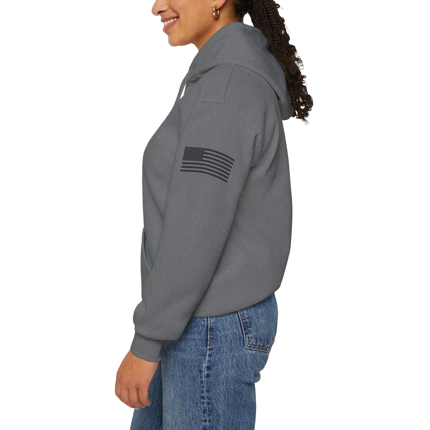 Patriotic "In God We Trust - 1776" Hooded Unisex Sweatshirt *Blk