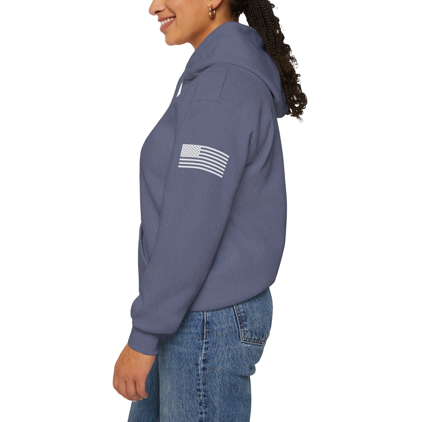 Patriotic "In God We Trust - 1776" Hooded Unisex Sweatshirt *Wht