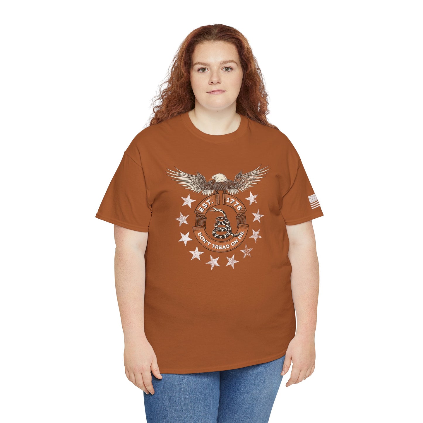 Patriotic Unisex T-Shirt - Screaming Eagle Gadsen Snake USA Design