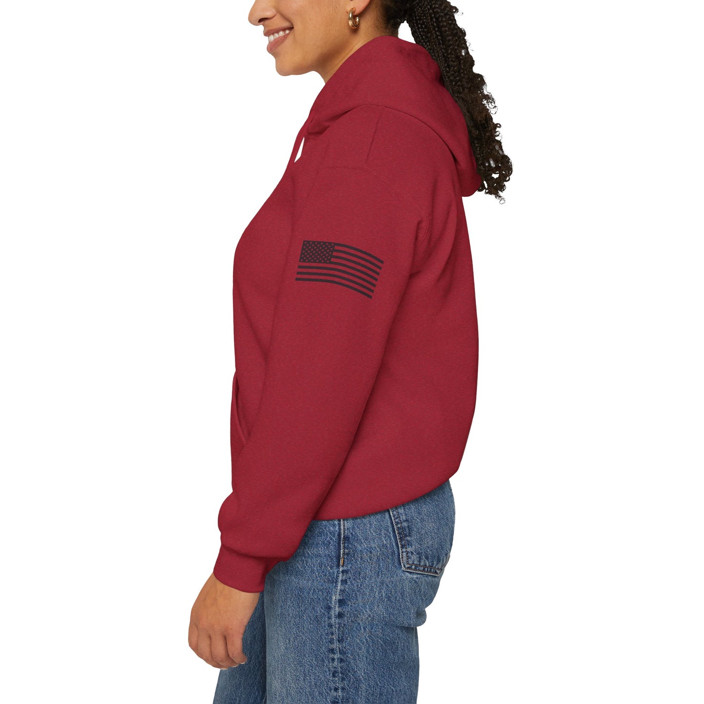 Patriotic "In God We Trust - 1776" Hooded Unisex Sweatshirt *Blk