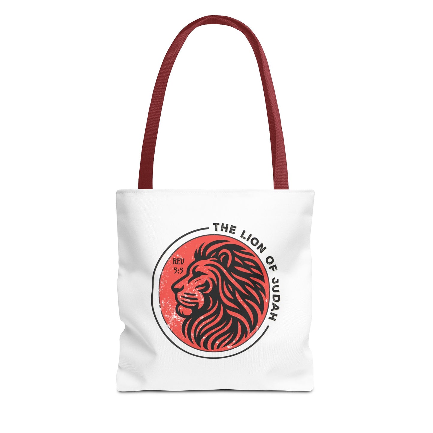 Faith Tote Bag - Romans 5:5 "The Lion of Judah" Design