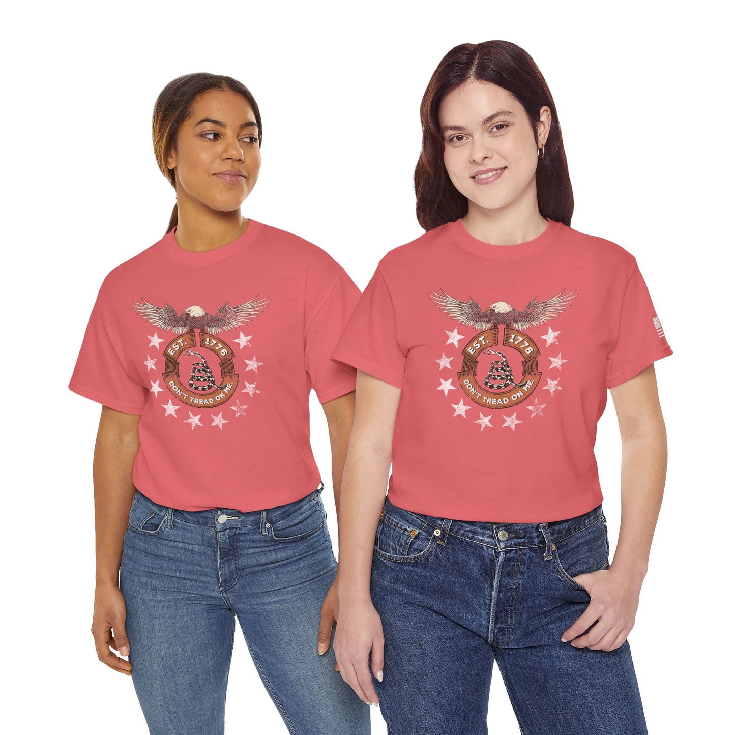 Patriotic Unisex T-Shirt - Screaming Eagle Gadsen Snake USA Design