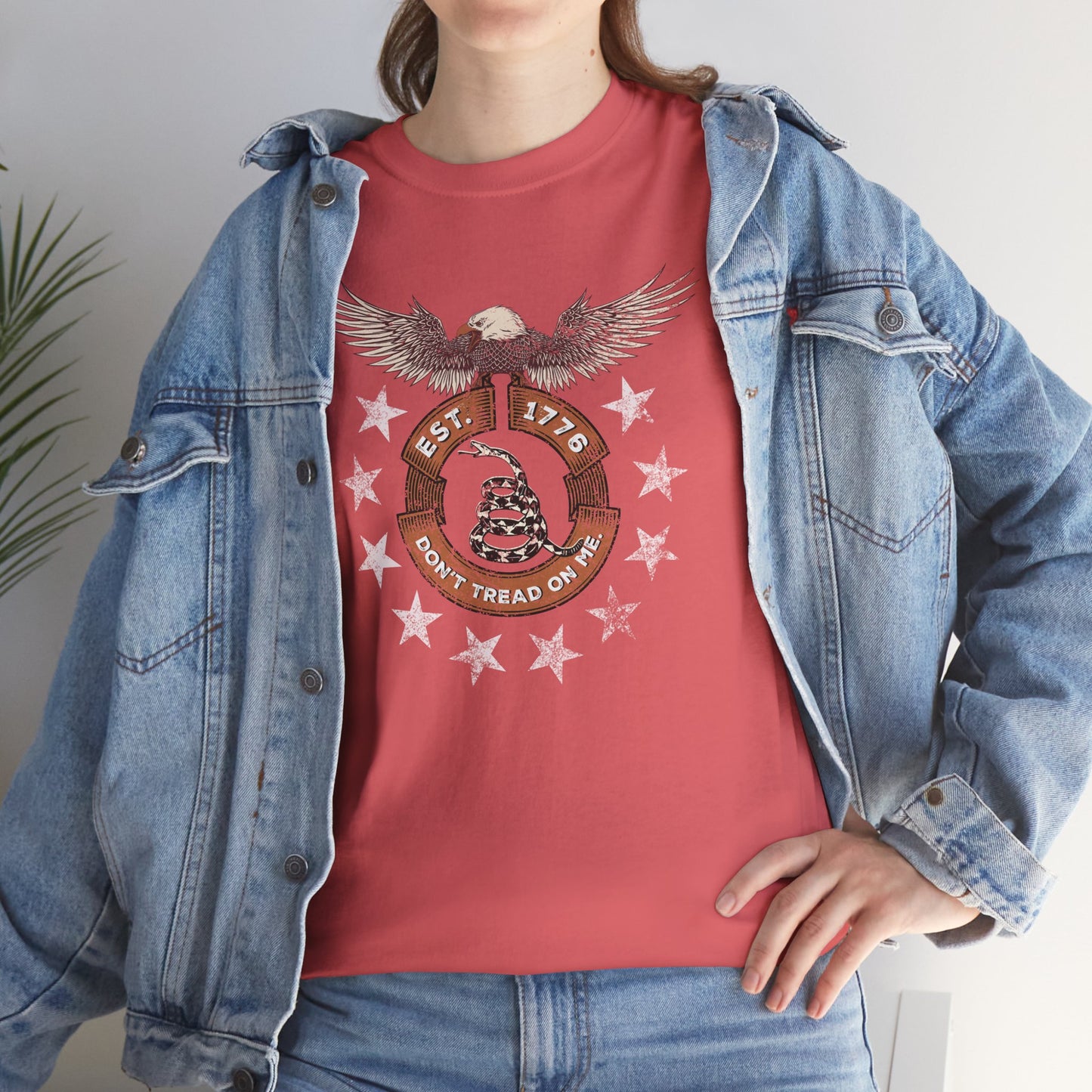 Patriotic Unisex T-Shirt - Screaming Eagle Gadsen Snake USA Design