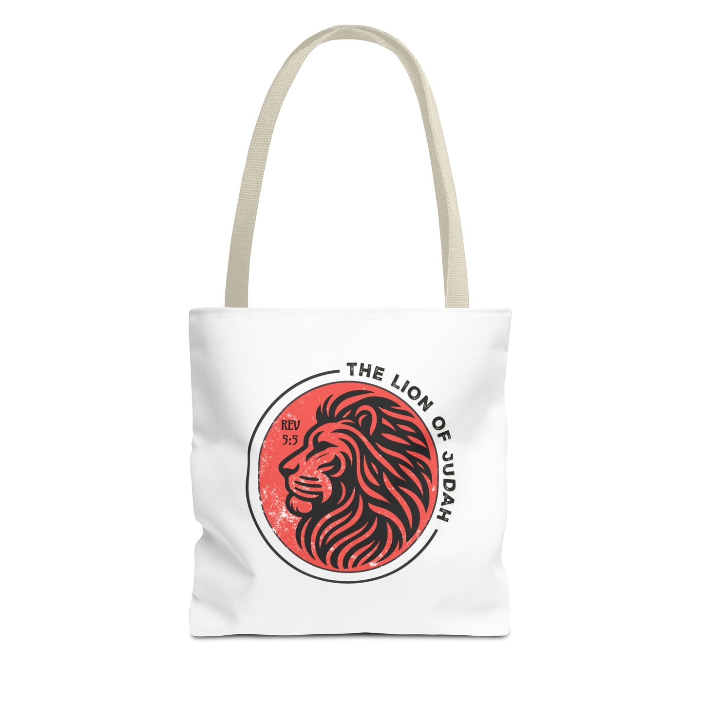 Faith Tote Bag - Romans 5:5 "The Lion of Judah" Design