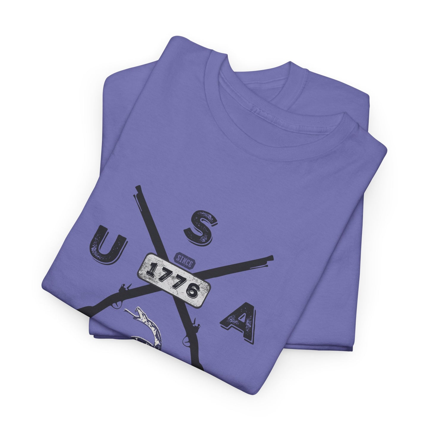 Patriotic Unisex T-Shirt - Gadsen USA Design *Blk