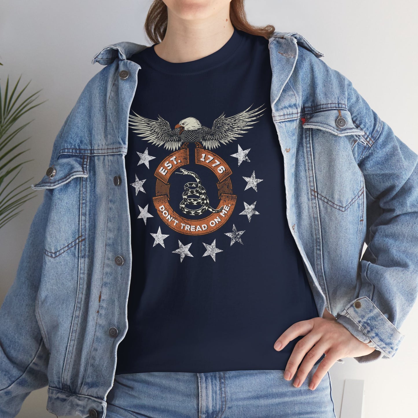 Patriotic Unisex T-Shirt - Screaming Eagle Gadsen Snake USA Design