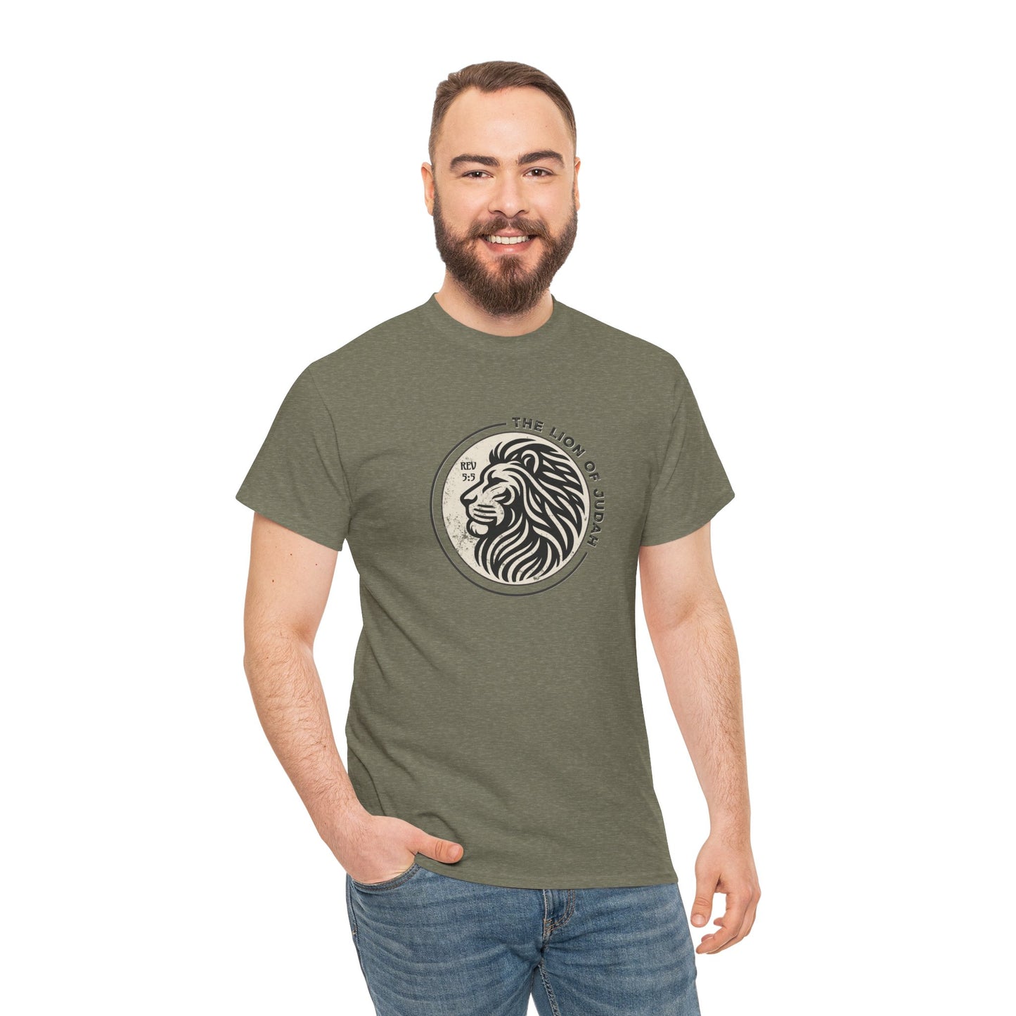 Faith Driven Unisex Tee - Romans 5:5 "The Lion of Judah Design"