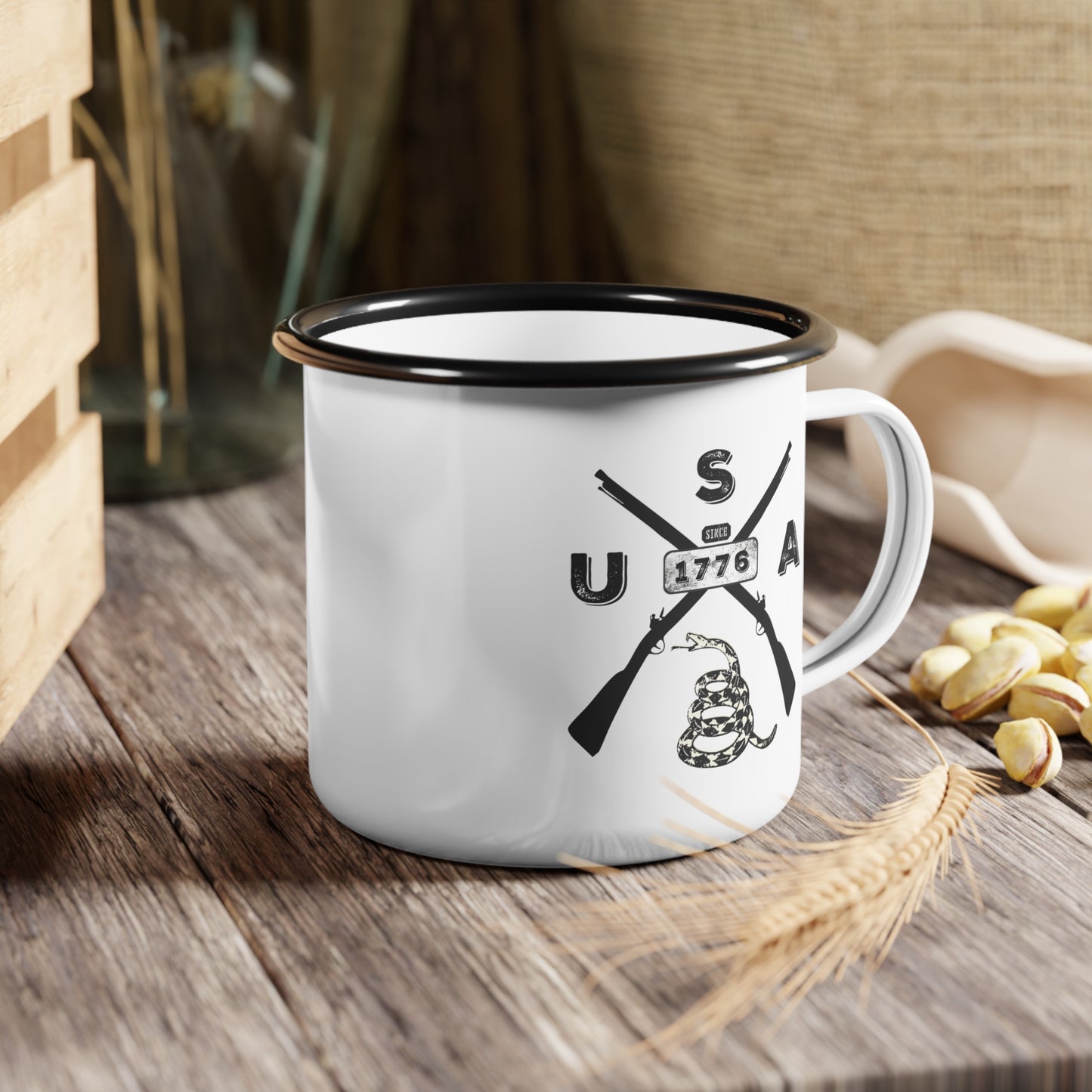 Patriotic Camp Mug - 1776 USA Design