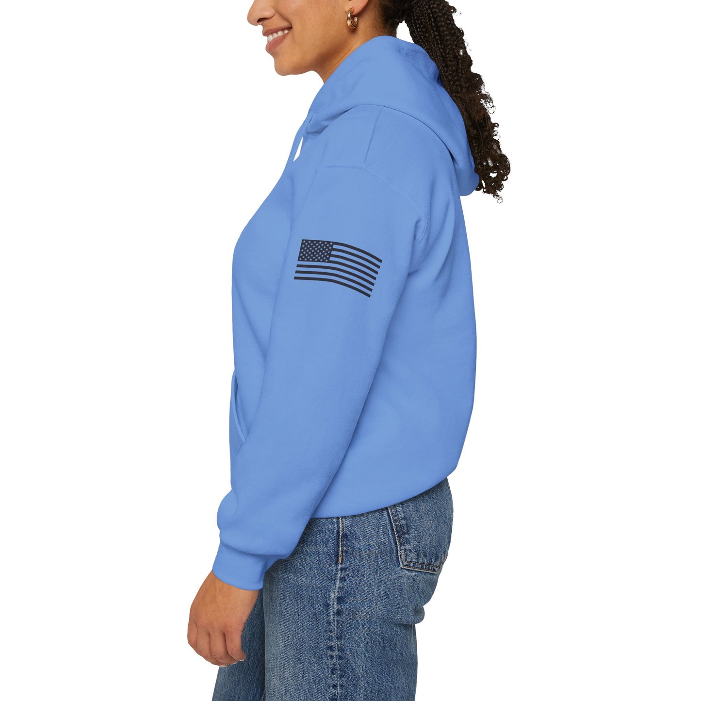 Patriotic "In God We Trust - 1776" Hooded Unisex Sweatshirt *Blk