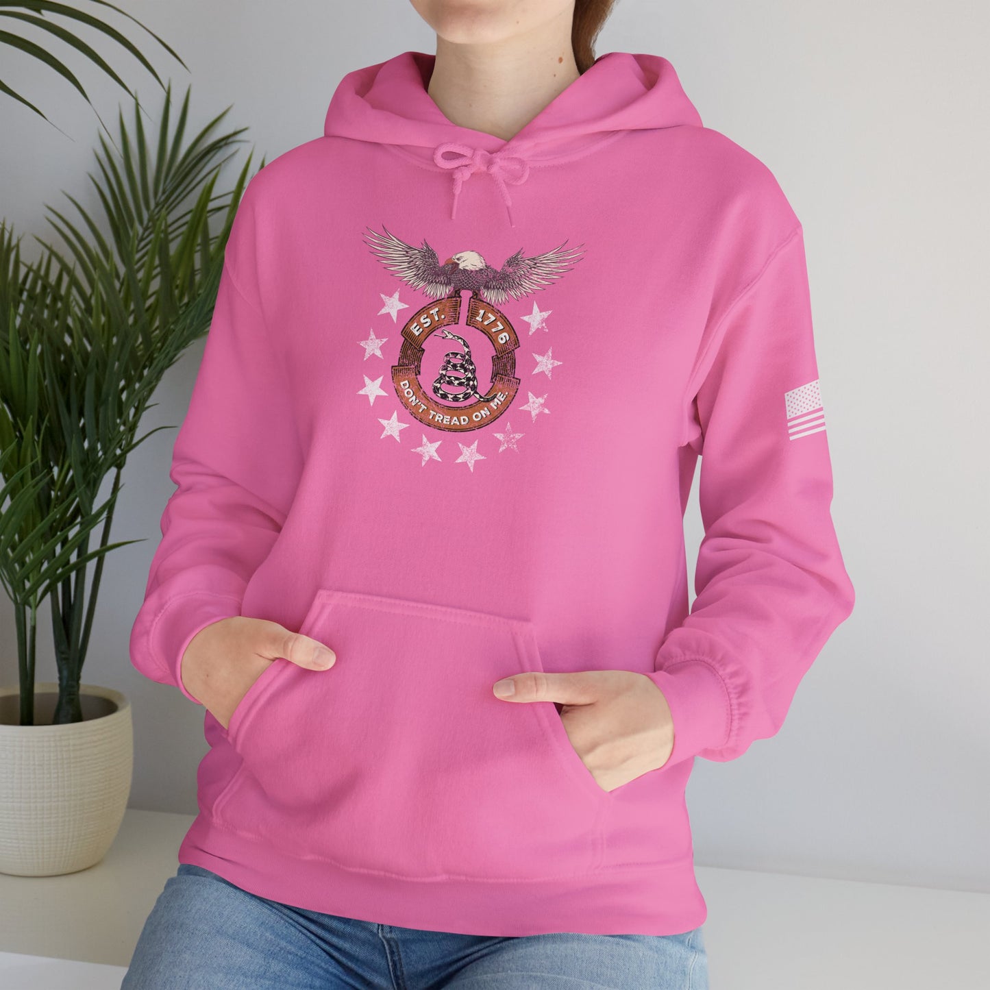 Patriotic Unisex Sweatshirt - Screaming Eagle Gadsen Snake USA Design