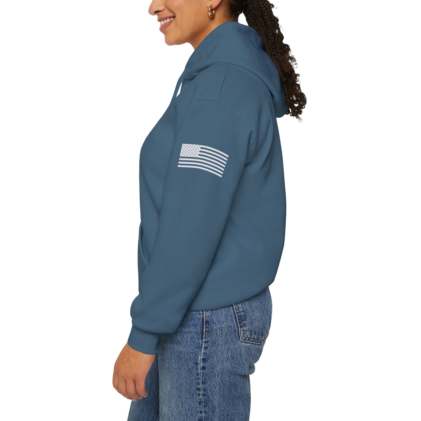 Patriotic "In God We Trust - 1776" Hooded Unisex Sweatshirt *Wht