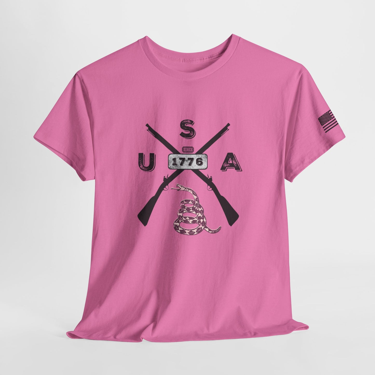 Patriotic Unisex T-Shirt - Gadsen USA Design *Blk