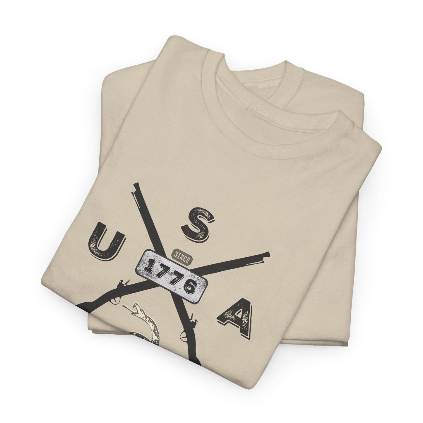 Patriotic Unisex T-Shirt - Gadsen USA Design *Blk